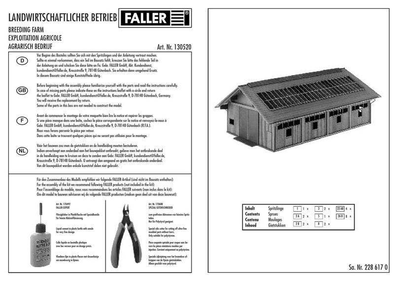 Faller 130520 User manual