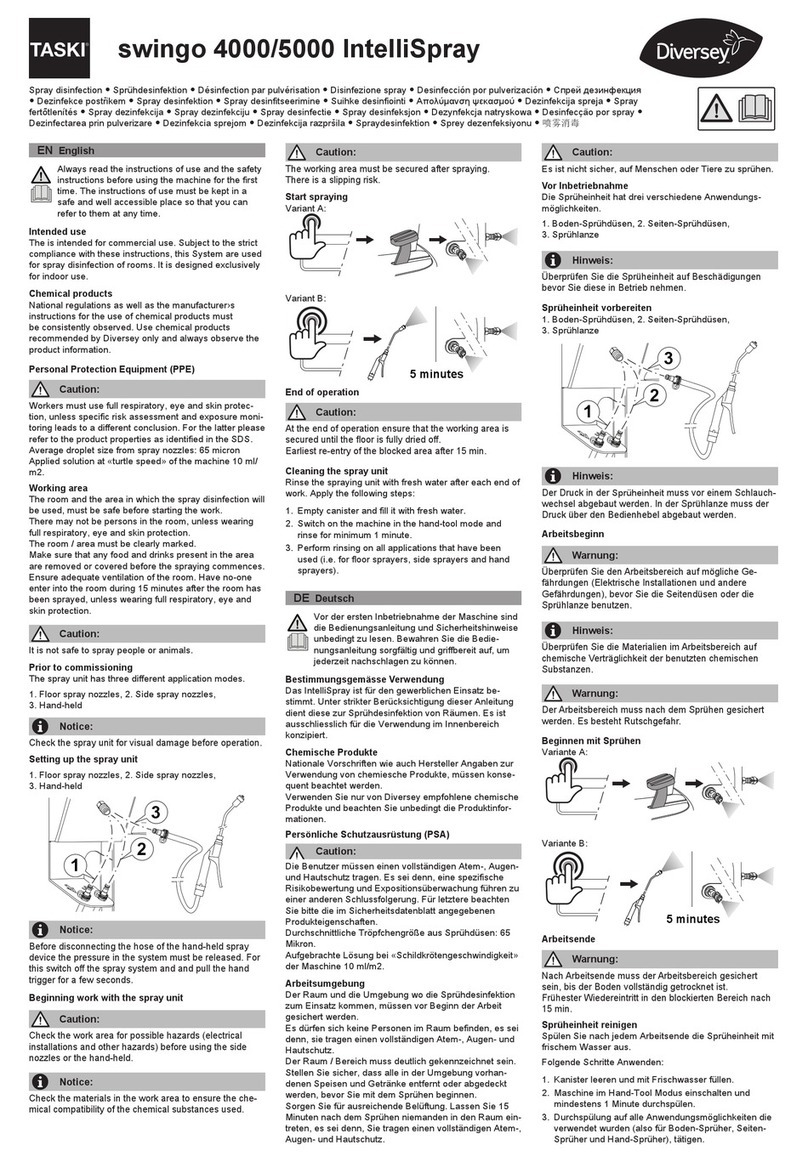 Taski Diversey IntelliSpray manual