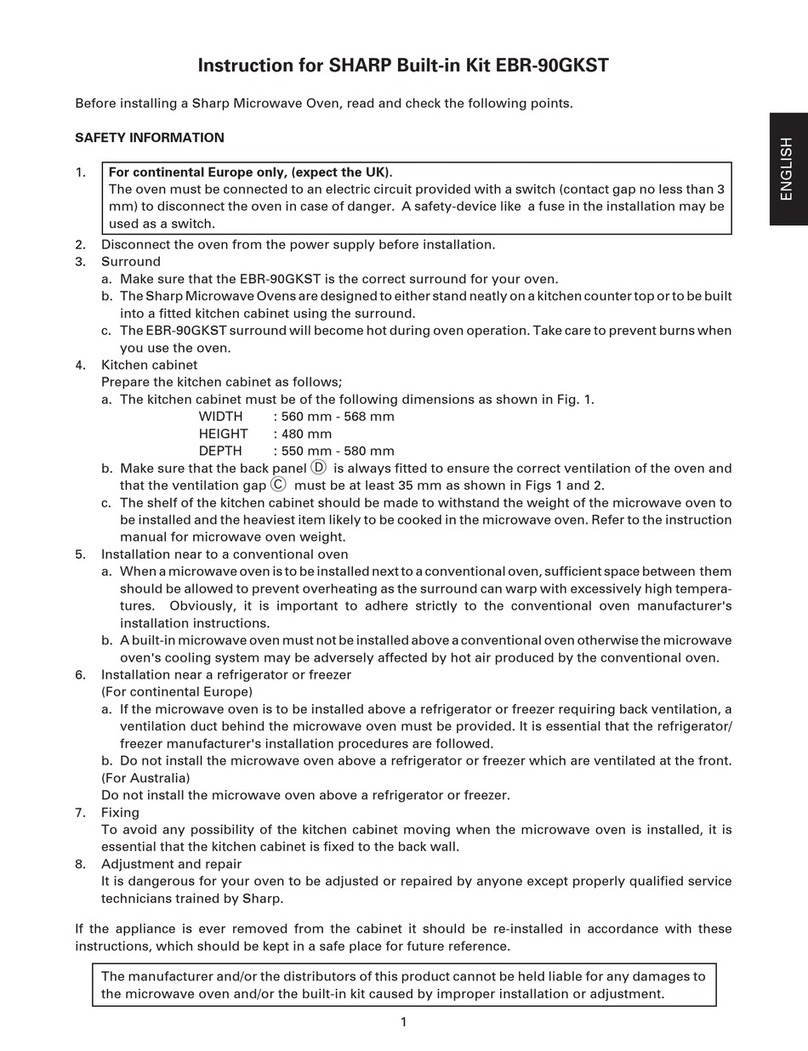 Sharp EBR-90GKST User manual