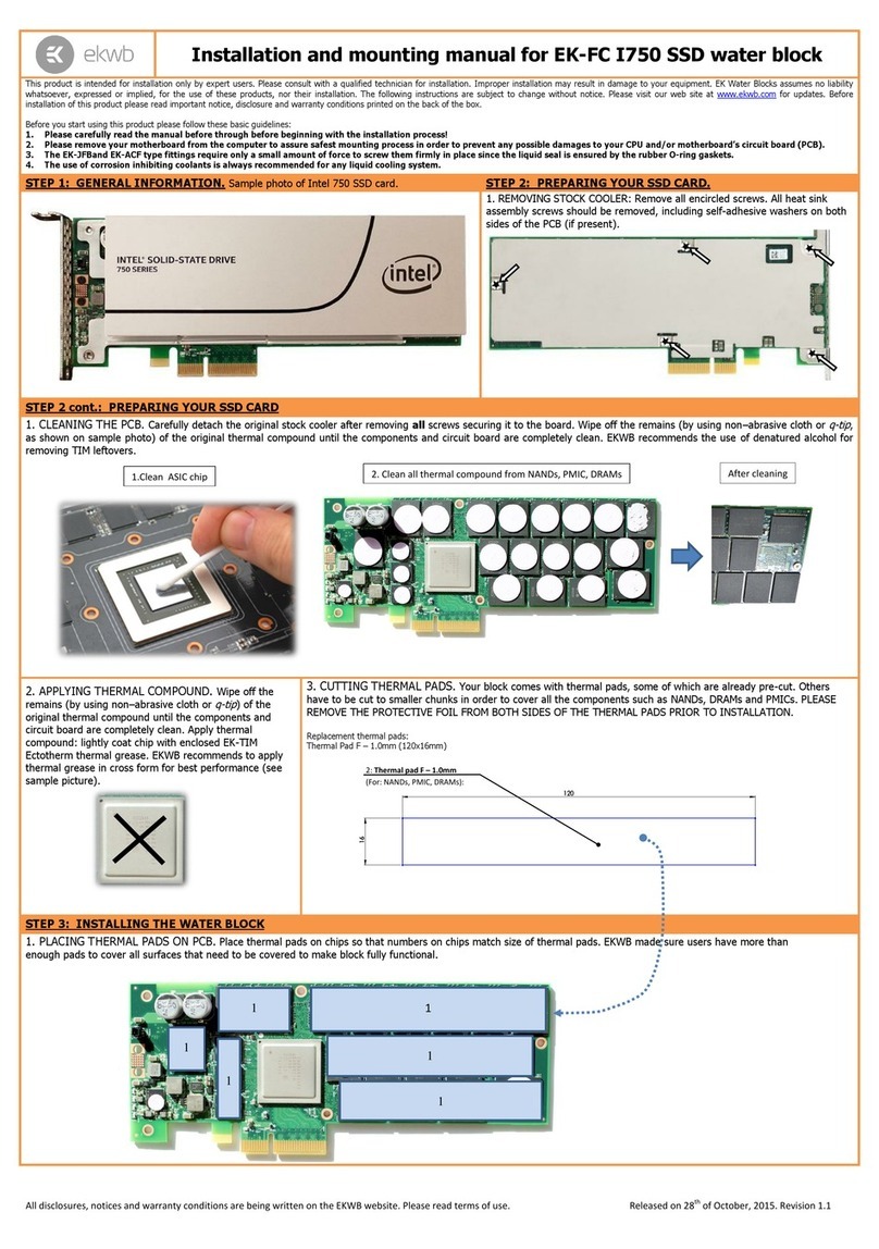 ekwb EK-FC I750 SSD Series Manual