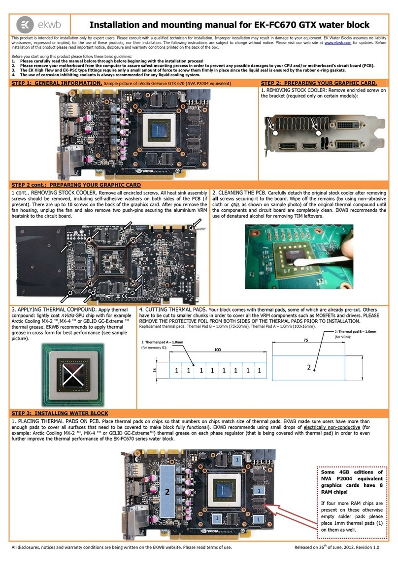 ekwb EK-FC670 GTX Series Manual