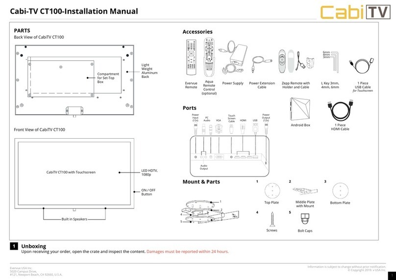 Evervue CabiTV CT100 User manual