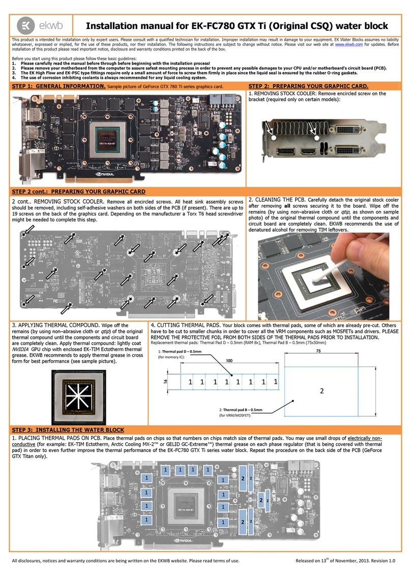 ekwb EK-FC780 GTX Ti Series User manual
