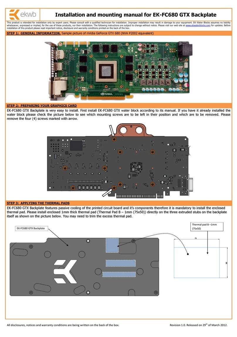 ekwb EK-FC680 GTX Backplate Manual