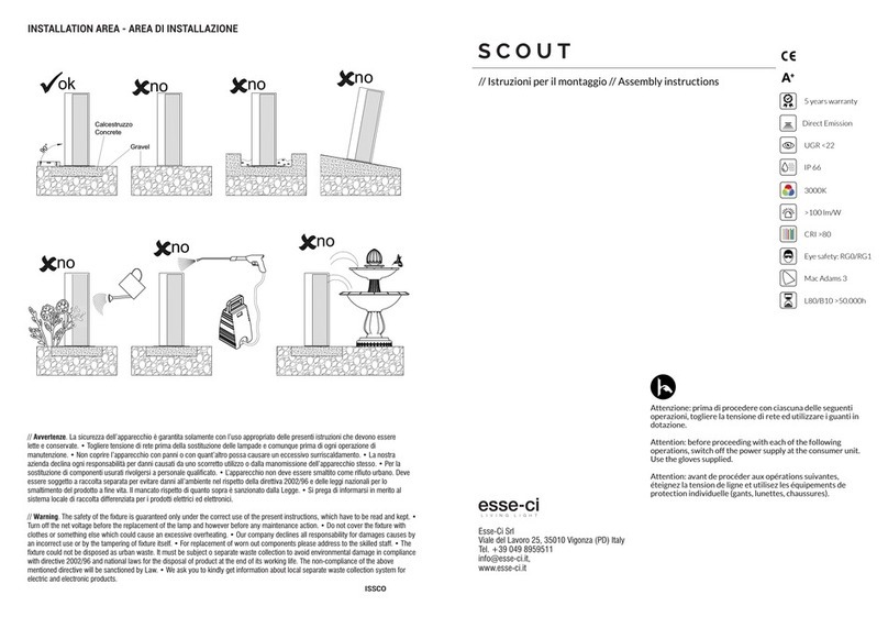 Esseci SCOUT Assembly instructions Esseci SCOUT Assembly instructions
