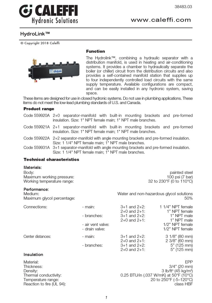 CALEFFI HydroLink 559921A User manual