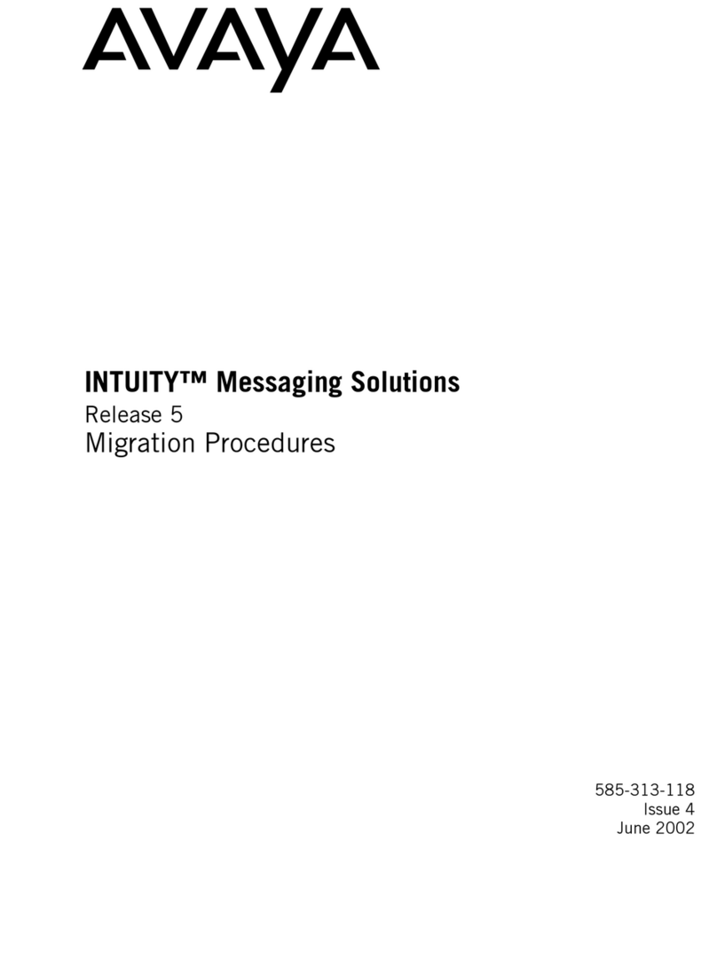 Avaya INTUITY AUDIX Migration guide Avaya INTUITY AUDIX Migration guide
