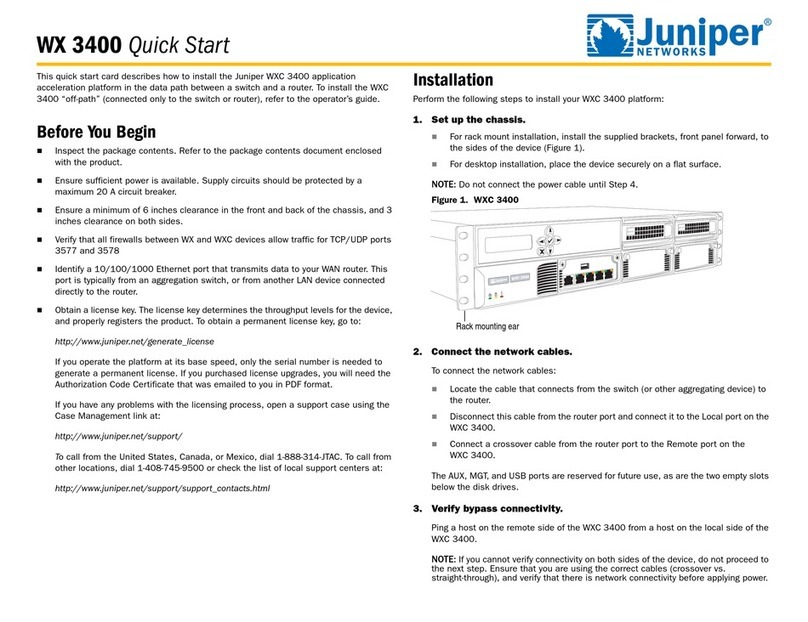 Juniper WX 3400 quick start