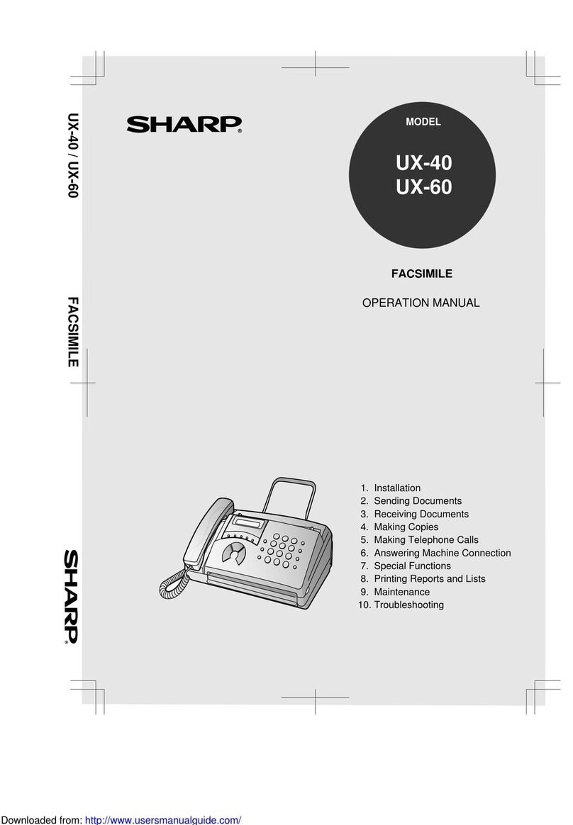 Sharp UX-40 User manual Sharp UX-40 User manual