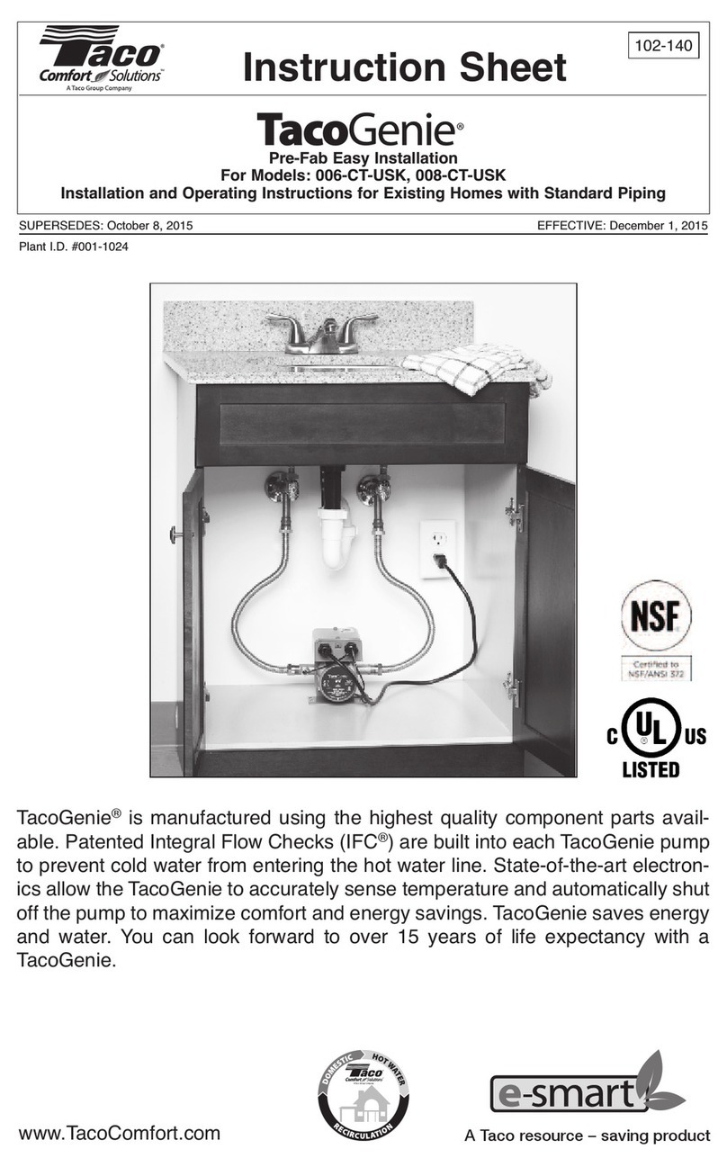 Taco TacoGenie 006-CT-USK User manual