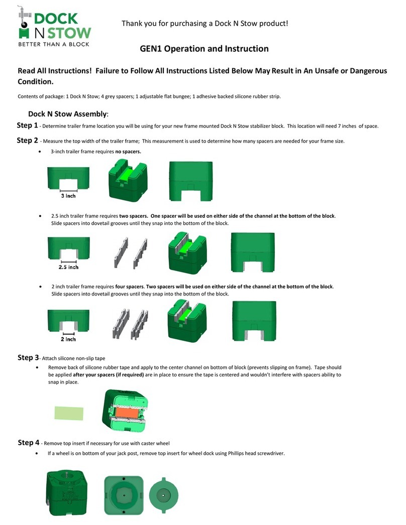 Dock N Stow GEN1 Operation and instruction