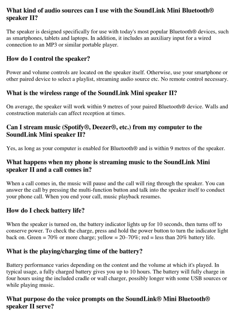 Bose SoundLink MINI BT SP 2 Carbon User manual