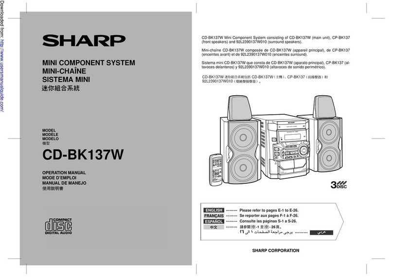 Sharp CD-BK137W User manual Sharp CD-BK137W User manual