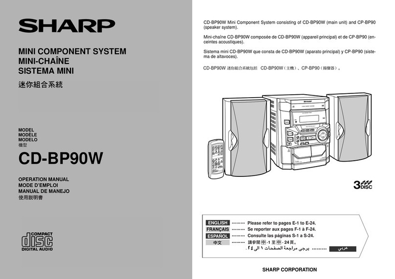 Sharp CD-BP90W User manual