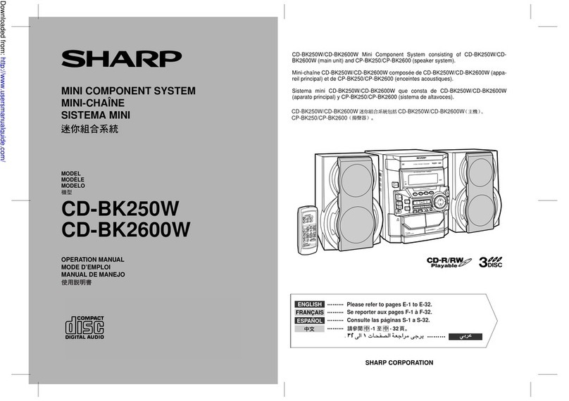 Sharp CD-BK250W User manual Sharp CD-BK250W User manual