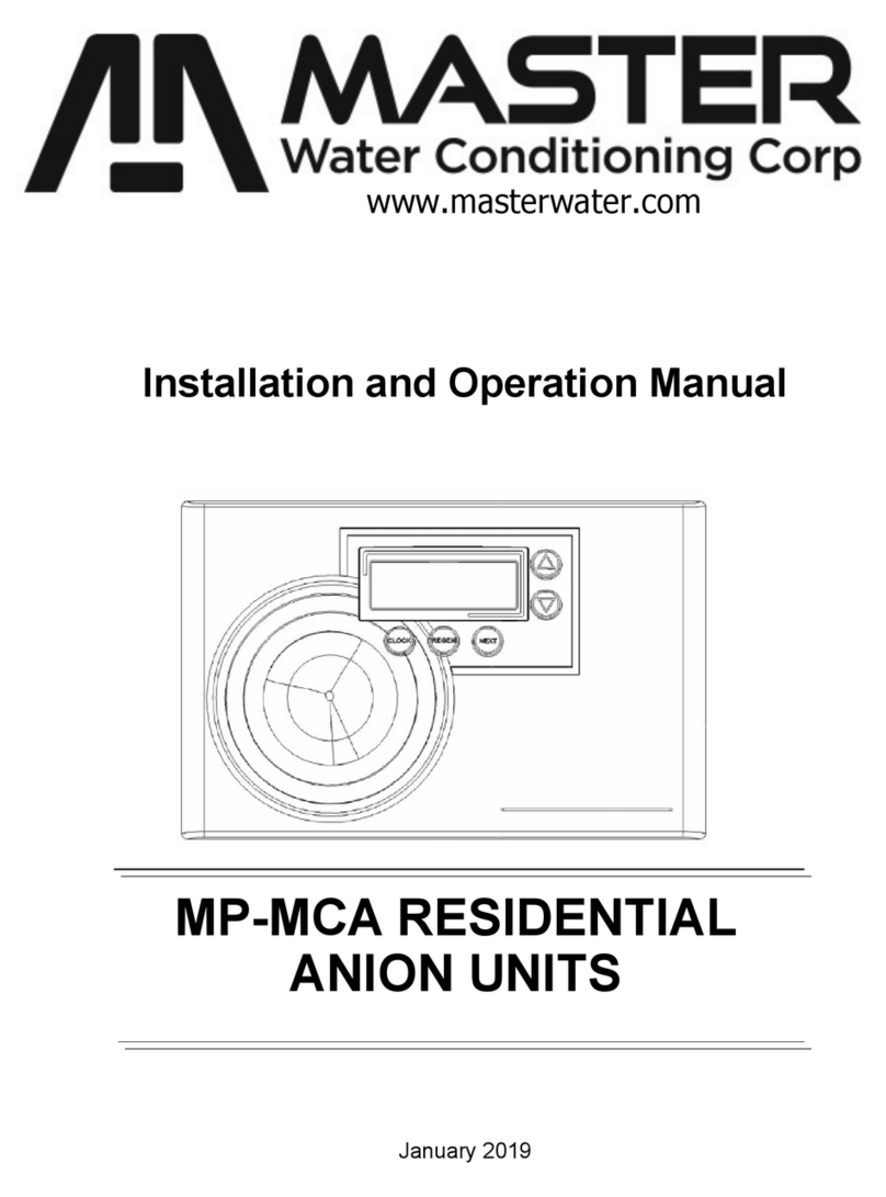 Master Water Conditioning MP-MCA Series User manual