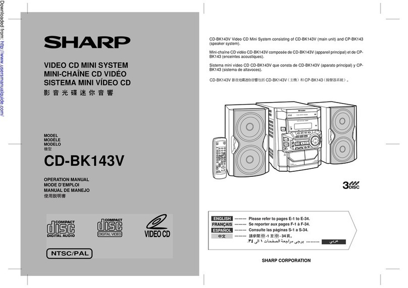 Sharp CD-BK143V User manual