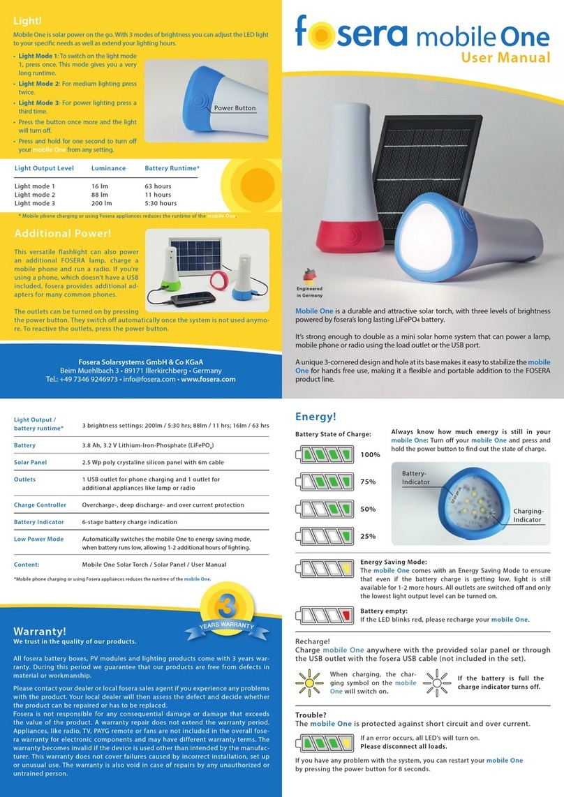 Fosera Mobile One user manual