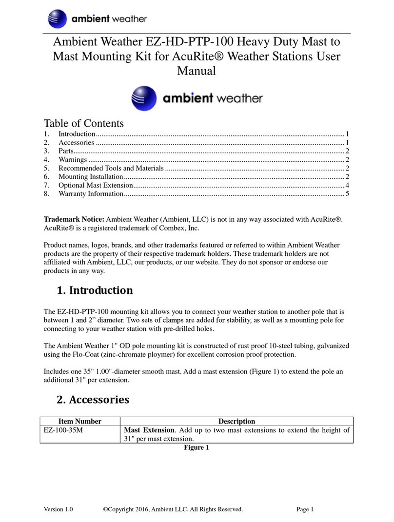 Ambient Weather EZ-HD-PTP-100 User manual