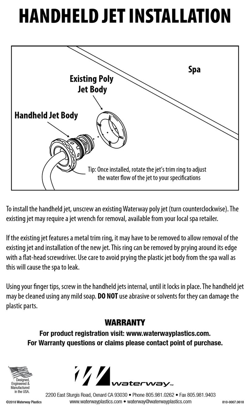 Waterway HANDHELD JET Installation Waterway HANDHELD JET Installation