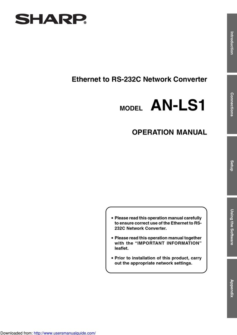 Sharp AN-LS1 User manual