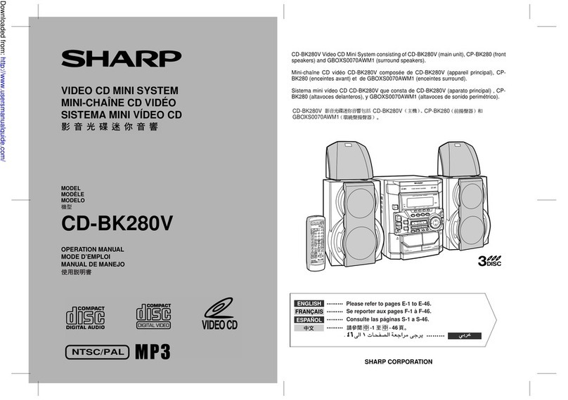 Sharp CD-BK280V User manual Sharp CD-BK280V User manual