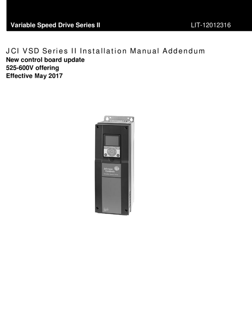 Johnson Controls VSD II Series Installation and operating instructions
