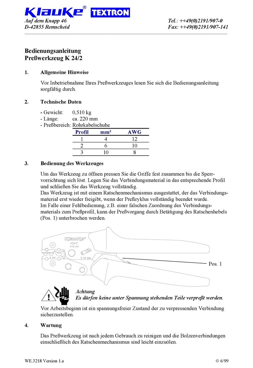 Textron Klauke K 24/2 User manual