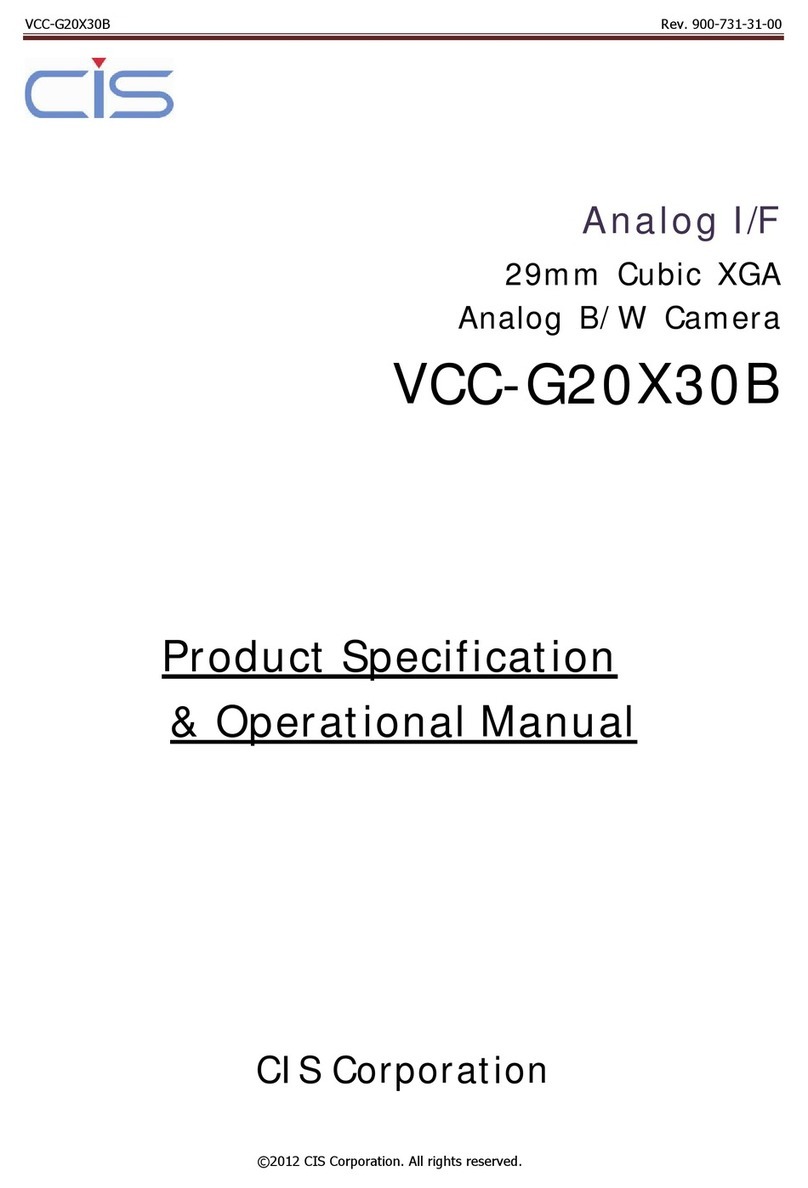 CIS VCC-G20X30B Product specification & operational manual