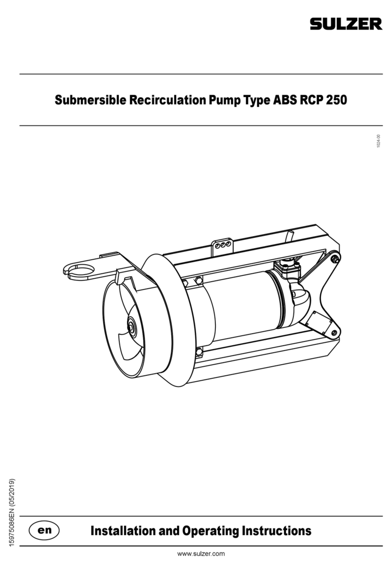 Sulzer RCP 250 Installation and operating instructions