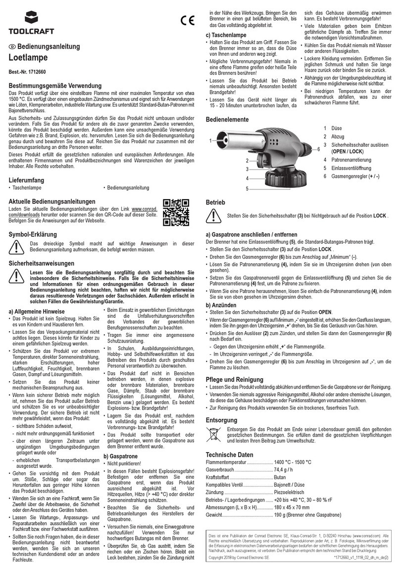 TOOLCRAFT 1712660 User manual
