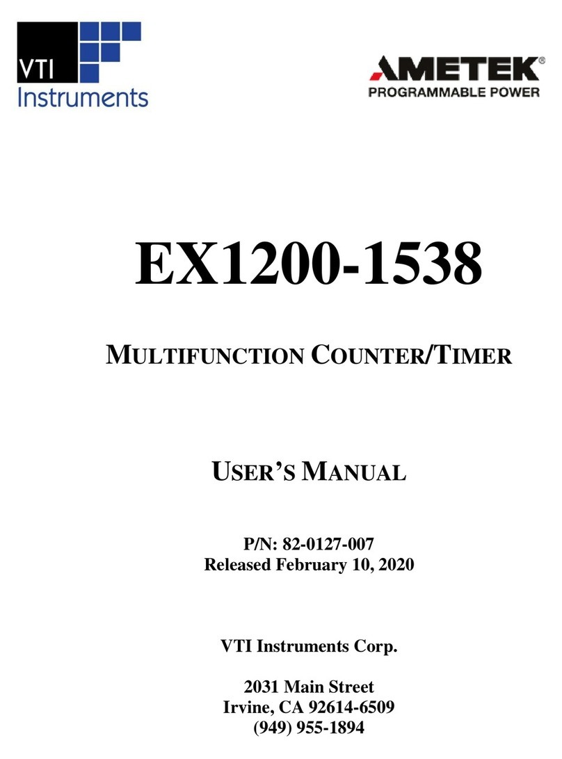 Ametek VTI Instruments EX1200-1538 User manual Ametek VTI Instruments EX1200-1538 User manual