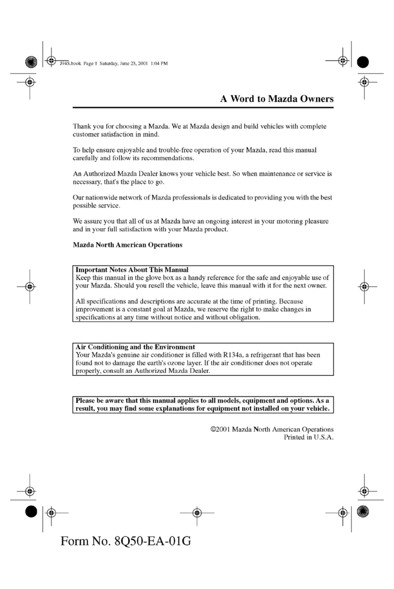 Mazda MX-6 User manual