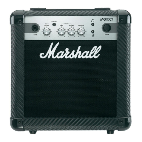 Marshall Amplification MG SERIES owner's manual