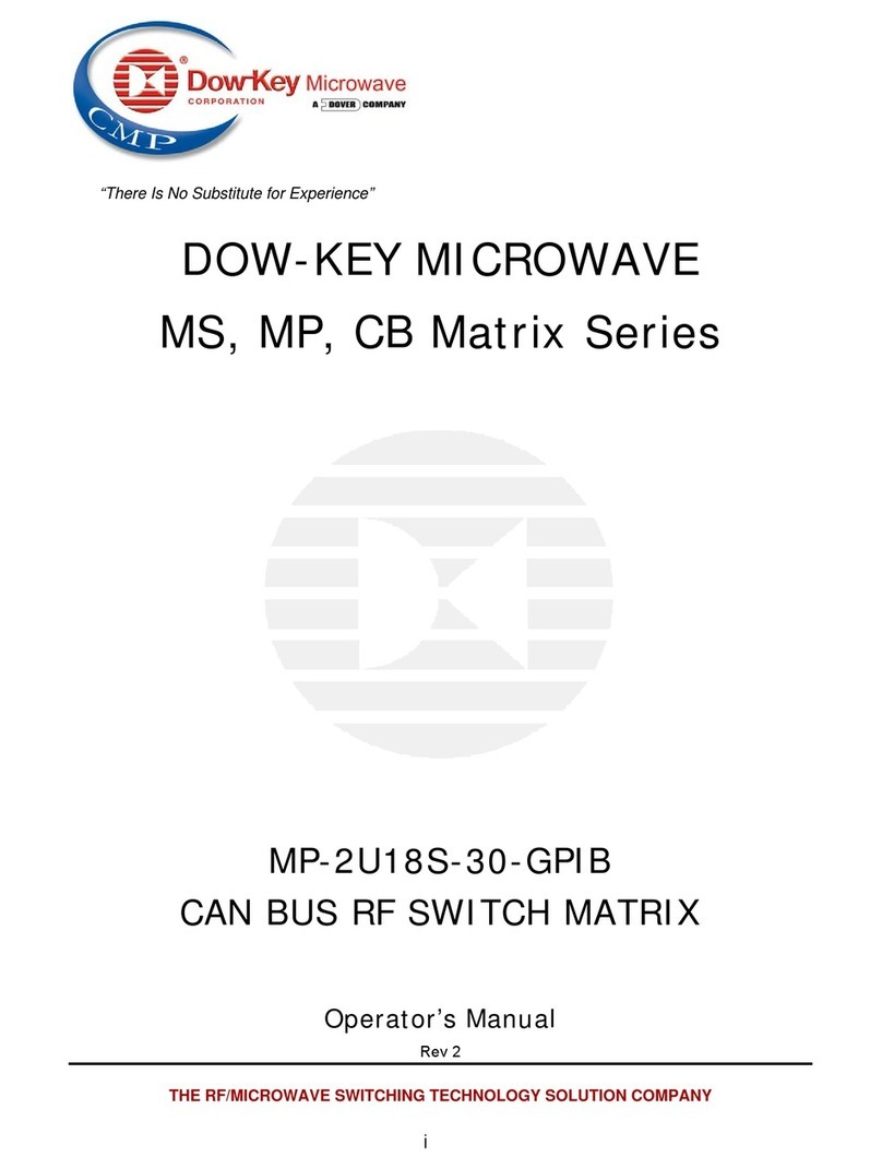 Dover Dow-Key Microwave MS Matrix Series Operator's manual Dover Dow-Key Microwave MS Matrix Series Operator's manual