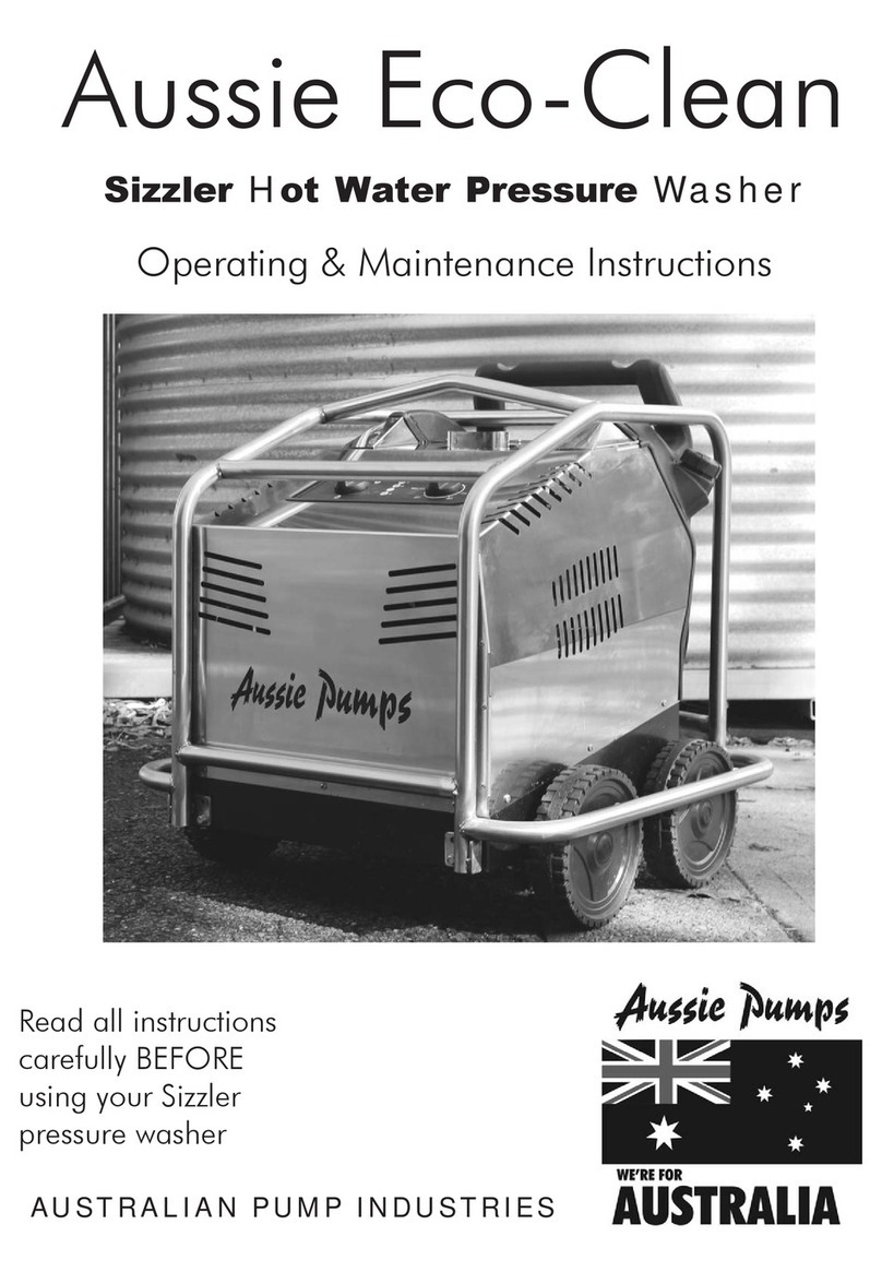 Aussie Pumps Eco-Clean Sizzler Operating & maintenance instructions