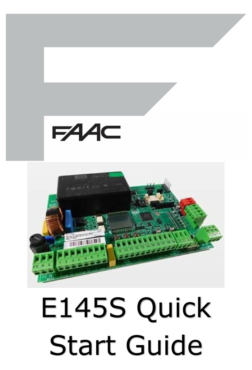 FAAC E145S quick start guide