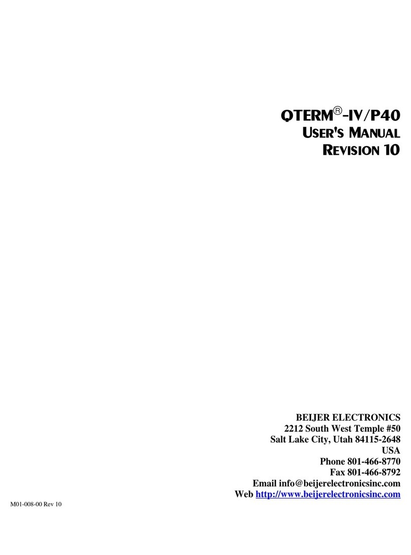 Beijer Electronics QTERM-IV user manual