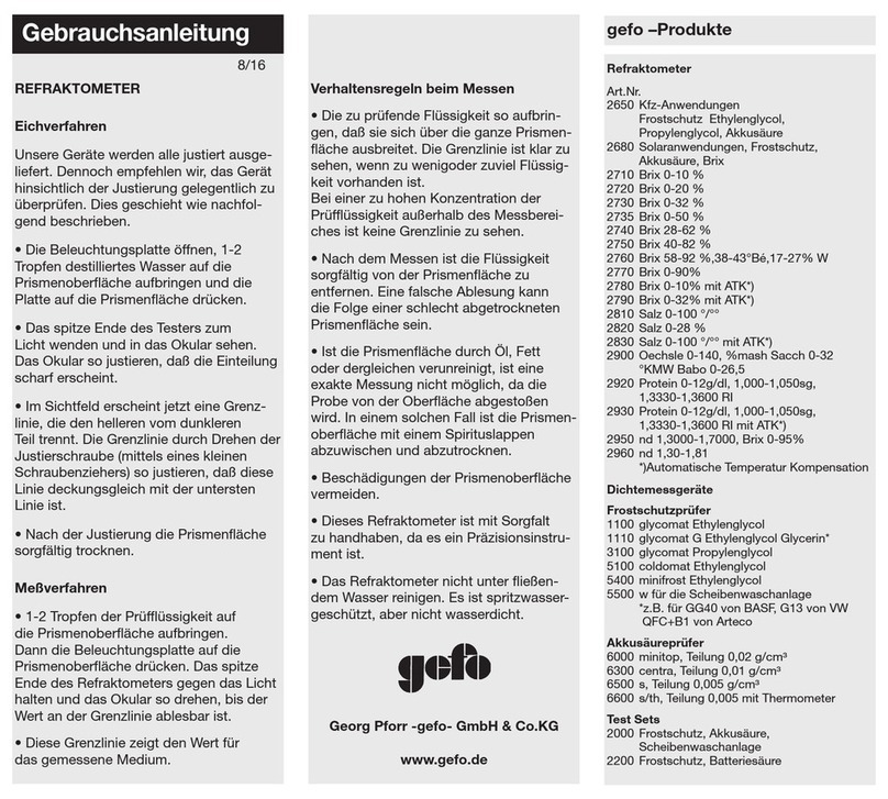 gefo 2650 Instructions for use
