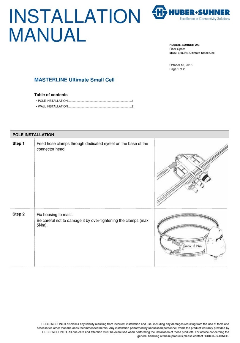 HUBER+SUHNER MASTERLINE Ultimate Small Cell installation manual
