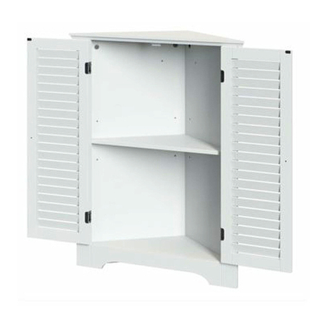 RiverRidge Ellsworth 3-Shelf Corner Cabinet Assembly instructions