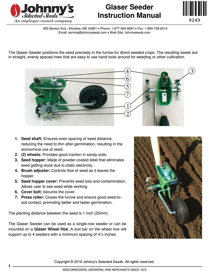 Johnny's Selected Seeds Glaser Seeder instruction manual