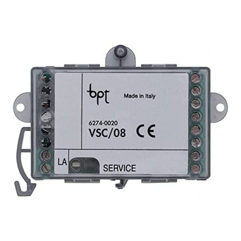 Bpt VSV-08 manual
