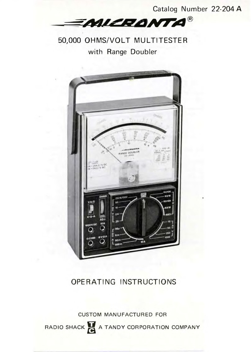 Radio Shack Micronta 22-204 A operating instructions