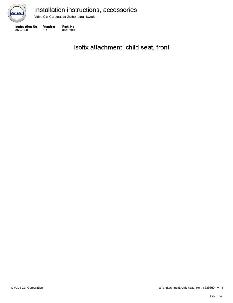 Volvo 8613309 Installation instructions, accessories Volvo 8613309 Installation instructions, accessories