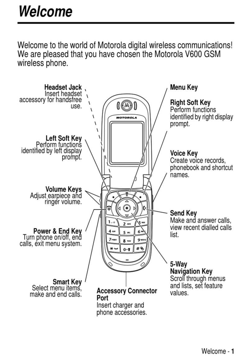 Motorola V600 User manual