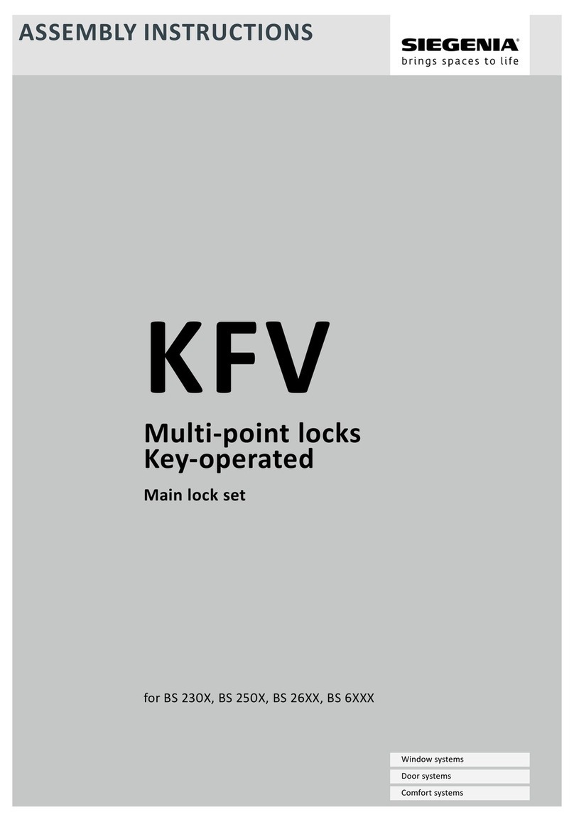 Siegenia KFV BS 230 Series Assembly instructions Siegenia KFV BS 230 Series Assembly instructions