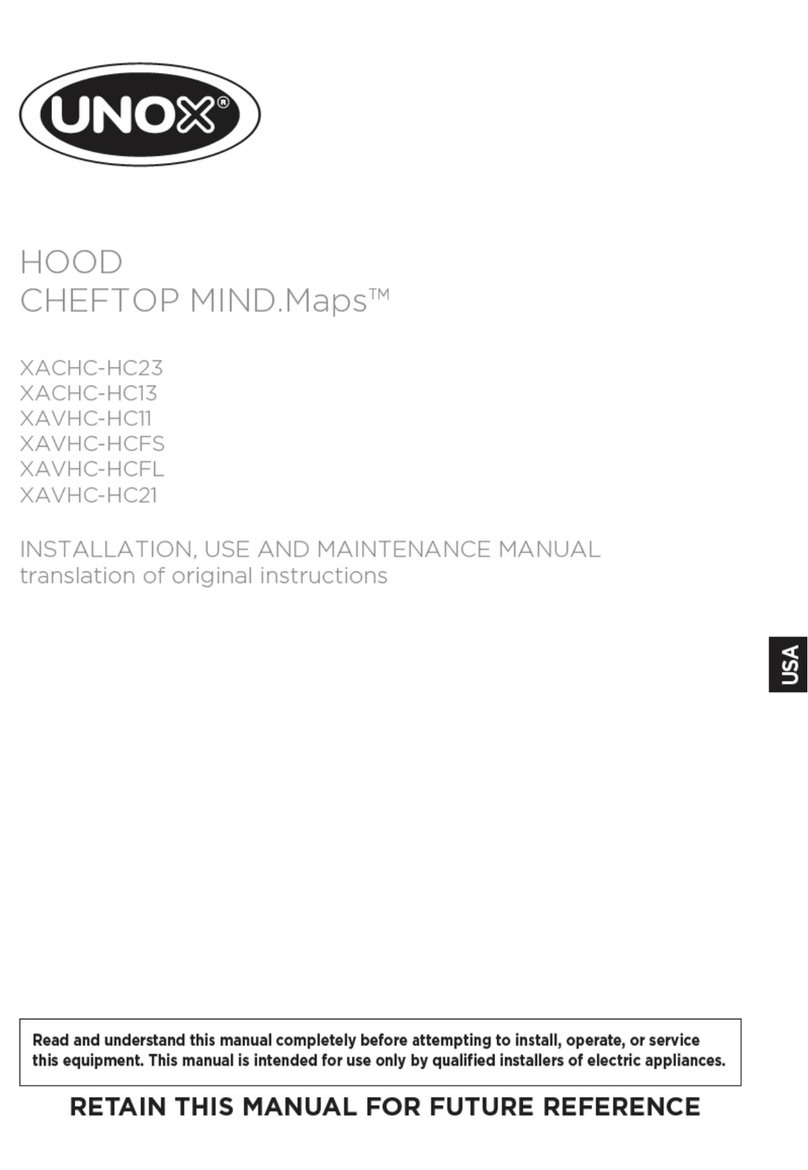 Unox CHEFTOP MIND.Maps XACHC-HC23 Installation, use and maintenance manual