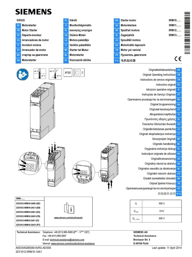 Siemens SIRIUS 3RM10 Series User manual