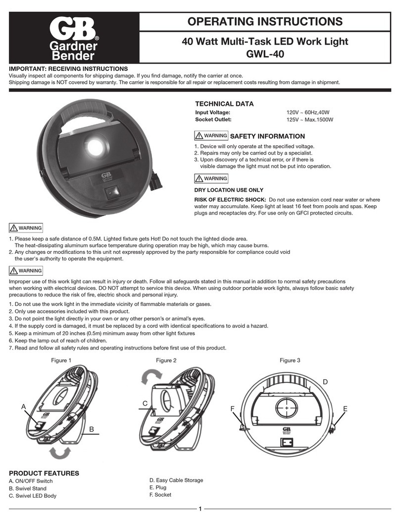 Gardner Bender GWL-40 User manual